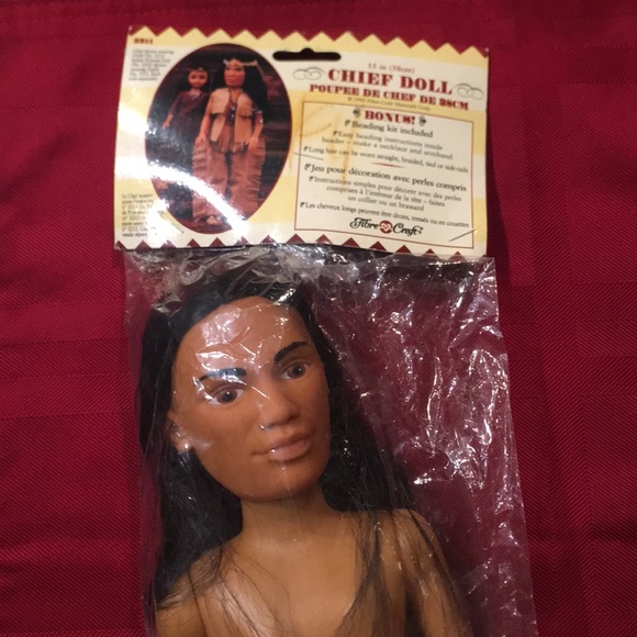 Fibre Craft 1995 Chief Doll 15" Plus Beading Kit - Picture 2 of 4